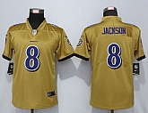 Women Nike Baltimore Ravens 8 Jackson Vapor Untouchable Nike Gold Inverted Limited Jerseyy,baseball caps,new era cap wholesale,wholesale hats